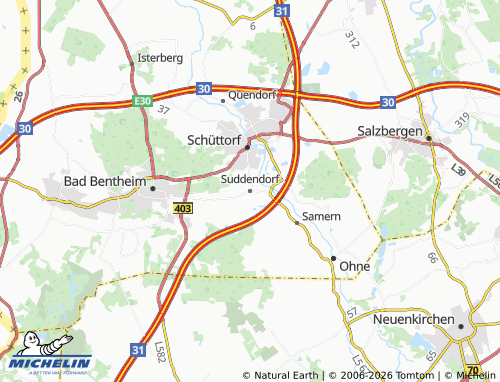 MICHELIN Suddendorf map - ViaMichelin
