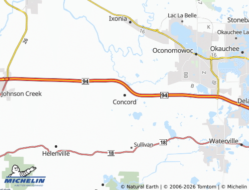 Mapa MICHELIN Concord - ViaMichelin