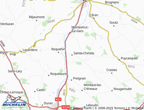 MICHELIN Sainte-Christie map - ViaMichelin