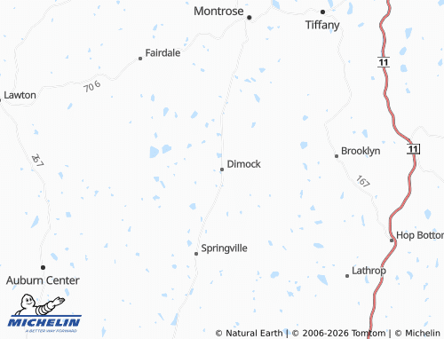 Carte MICHELIN Dimock - ViaMichelin