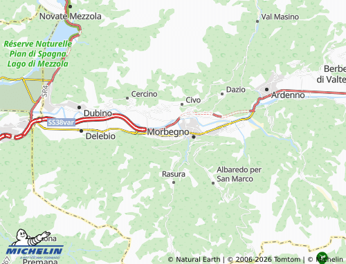 MICHELIN-Landkarte Cosio Valtellino - ViaMichelin