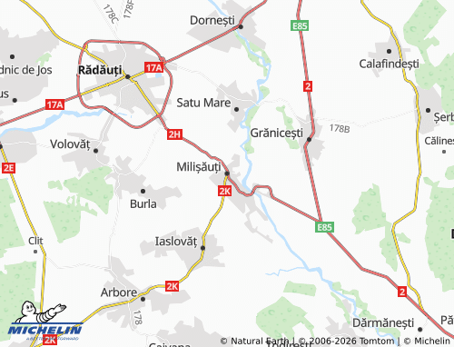 Mappa MICHELIN Milișăuți - ViaMichelin