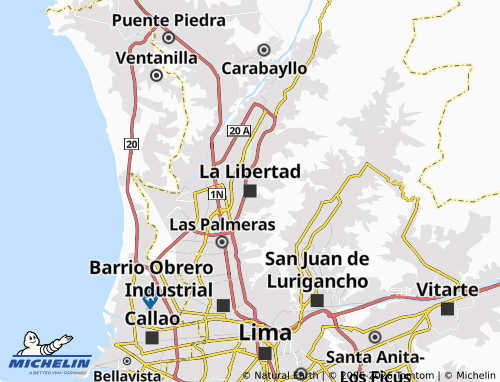 MICHELIN La Libertad map - ViaMichelin