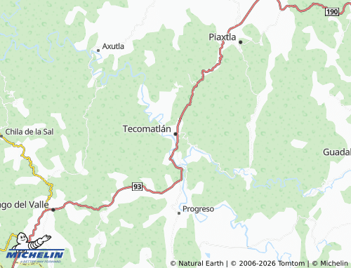Mappa MICHELIN Tecomatlán - ViaMichelin