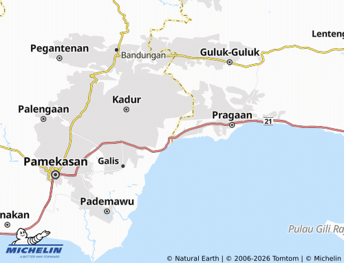 MICHELIN Kaduara Barat map - ViaMichelin