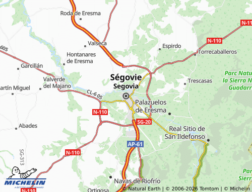 Mappa MICHELIN Segovia - ViaMichelin