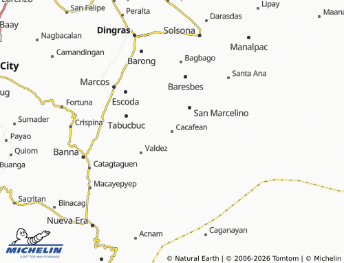 MICHELIN Cacafean map - ViaMichelin