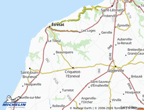 Mapa MICHELIN Cuverville - ViaMichelin