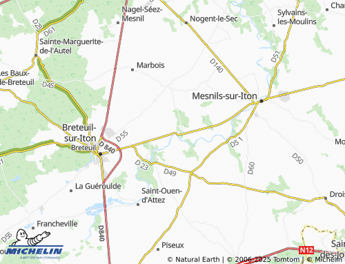 MICHELIN-Landkarte Gouville - ViaMichelin
