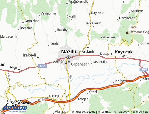 Mapa MICHELIN Yeşilyurt - ViaMichelin