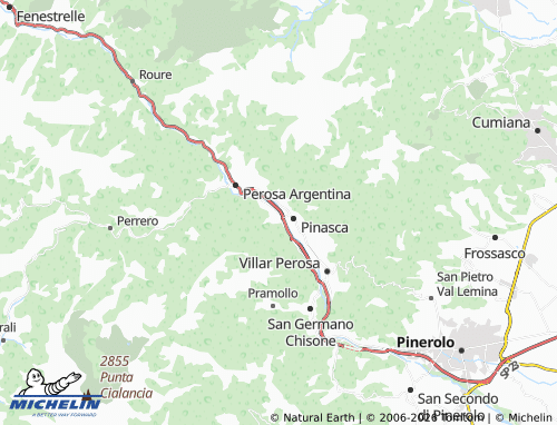 Mapa MICHELIN Inverso Pinasca - ViaMichelin