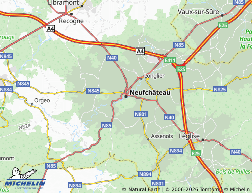 MICHELIN Neufchâteau map - ViaMichelin