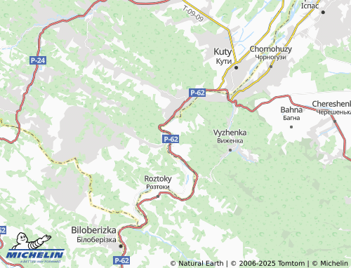 MICHELIN Mizhbrody map - ViaMichelin