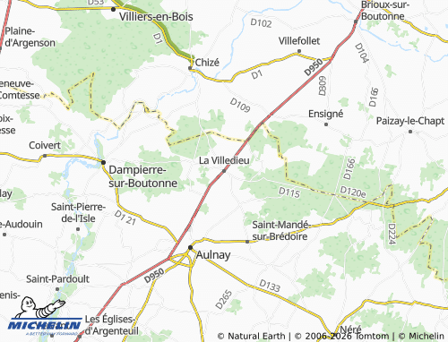 Mapa MICHELIN La Villedieu - ViaMichelin