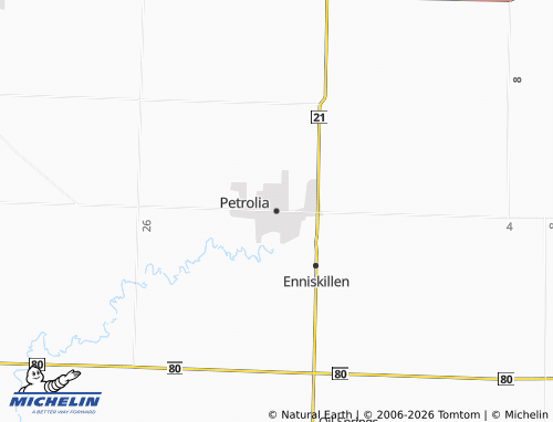 MICHELIN Petrolia map - ViaMichelin