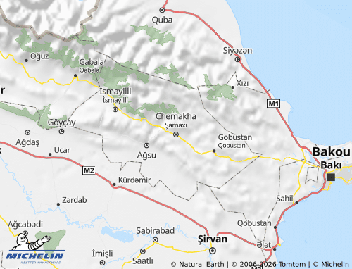 MICHELIN Dagliq Sirvan map - ViaMichelin