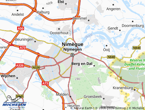 Mapa MICHELIN Nimega - ViaMichelin