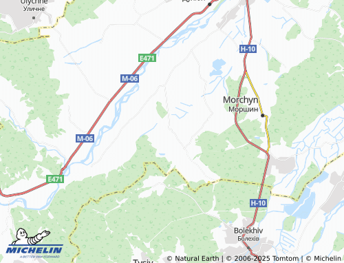 MICHELIN Verkhnia Lukavytsia map - ViaMichelin