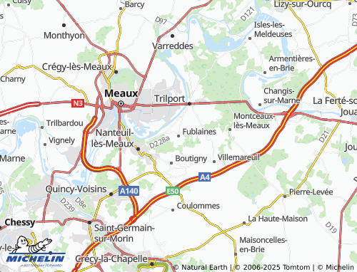 Mappa MICHELIN Fublaines - ViaMichelin