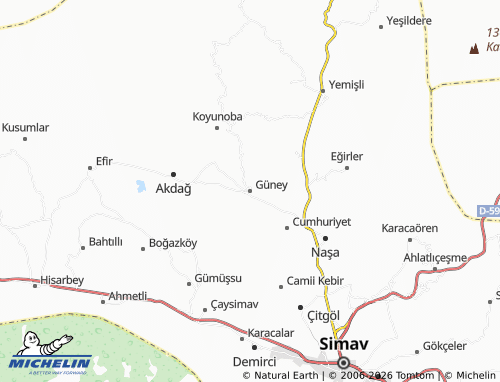 Mappa MICHELIN Güney - ViaMichelin