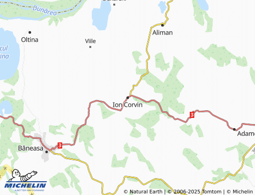 MICHELIN Ion Corvin map - ViaMichelin