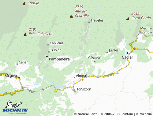 MICHELIN Busquístar map - ViaMichelin