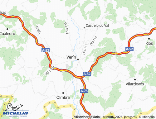 MICHELIN Verín (Santa María a Maior) map - ViaMichelin