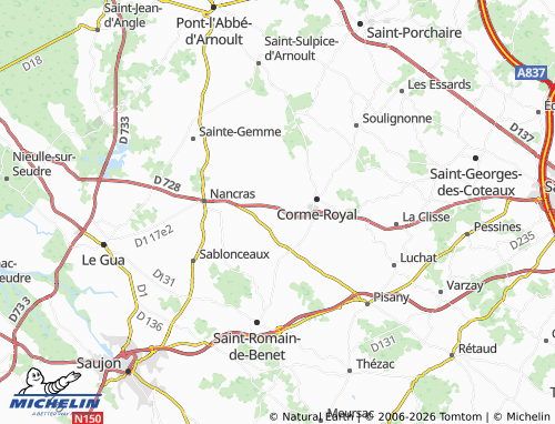 Mapa MICHELIN Balanzac - ViaMichelin