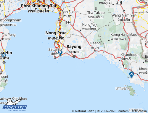 Mapa MICHELIN Changwat Rayong - ViaMichelin