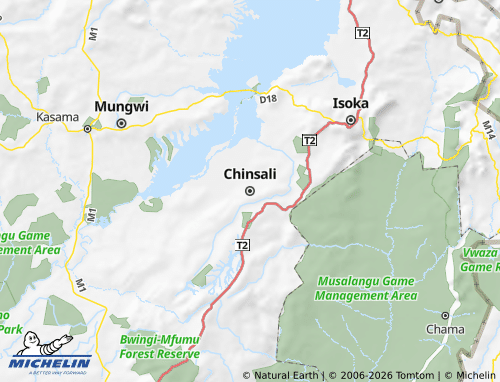 MICHELIN Chinsali map - ViaMichelin