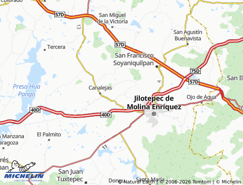 Mapa MICHELIN Primera de Agua Escondida - ViaMichelin