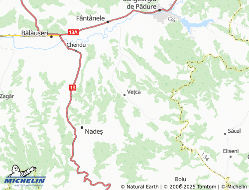 MICHELIN Vețca map - ViaMichelin