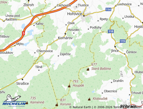 Mappa MICHELIN Malá Víska - ViaMichelin