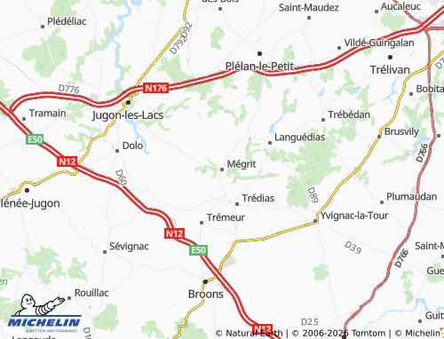 MICHELIN Mégrit map - ViaMichelin