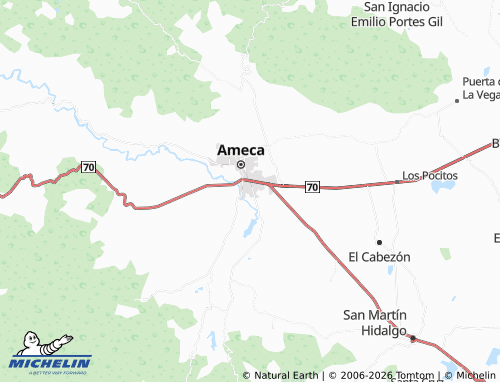 MICHELIN-Landkarte La Reyna, Ameca - ViaMichelin