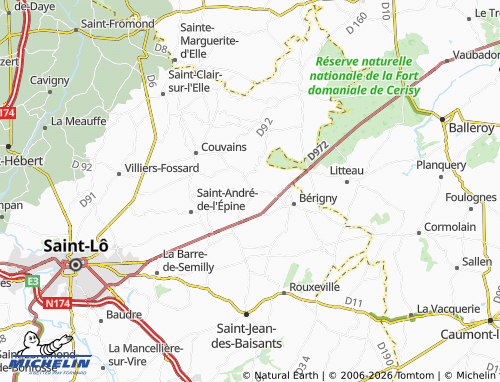 MICHELIN Saint-Georges-d'Elle map - ViaMichelin