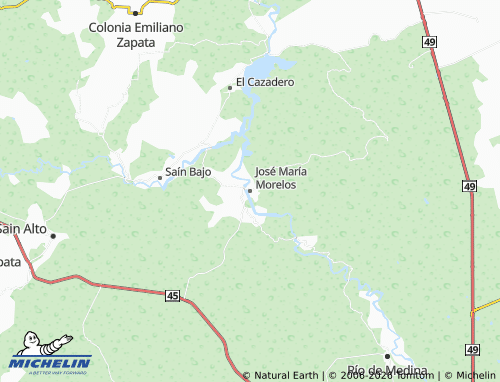 MICHELIN José María Morelos map - ViaMichelin
