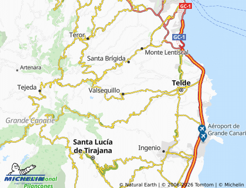 Mappa MICHELIN Valsequillo de Gran Canaria - ViaMichelin