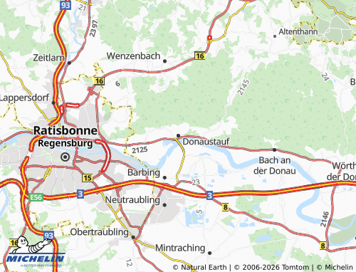 Mapa MICHELIN Donaustauf - ViaMichelin