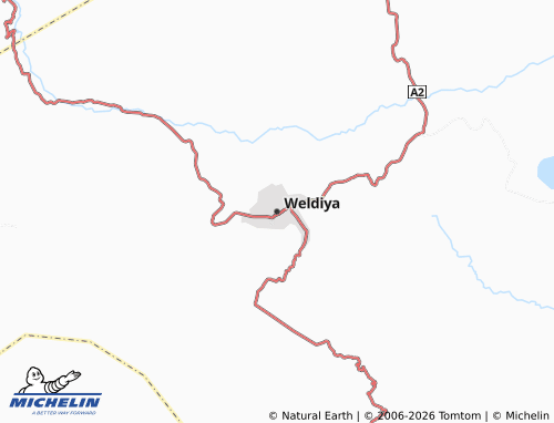Mappa MICHELIN Weldiya - ViaMichelin
