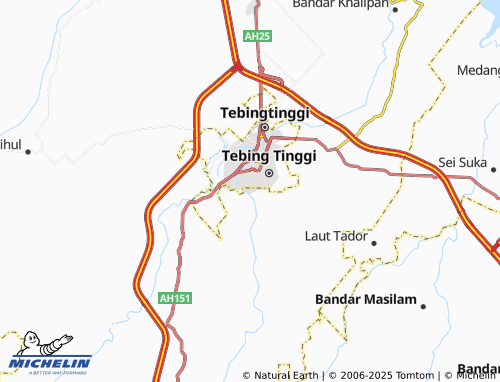 MICHELIN Tebing Syahbandar map - ViaMichelin