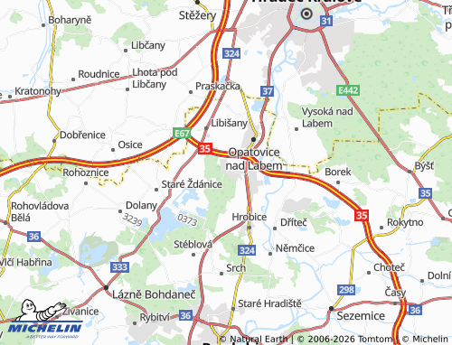 Mapa MICHELIN Čeperka - ViaMichelin