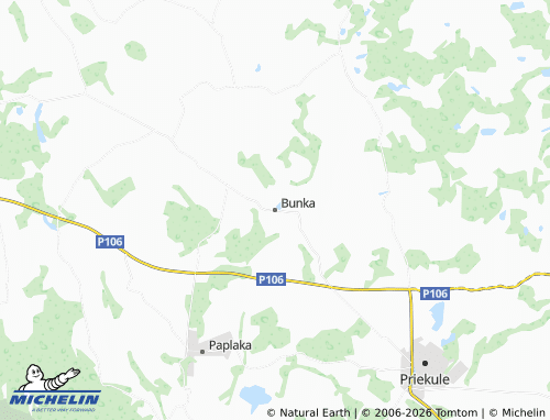 Mapa MICHELIN Bunkas pagasts - ViaMichelin