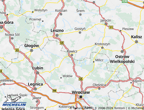 Carte MICHELIN Rawicki - ViaMichelin