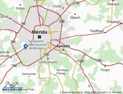 Mappa MICHELIN Pedregales de Kanasín - ViaMichelin