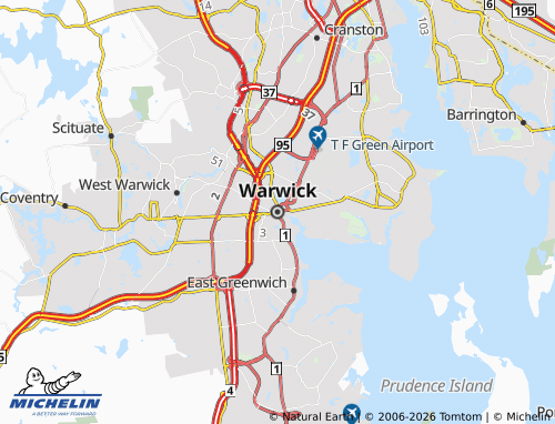 Mapa MICHELIN Warwick - ViaMichelin