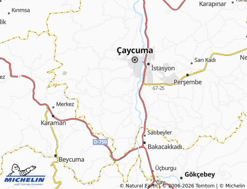 MICHELIN Ayvazlar map - ViaMichelin