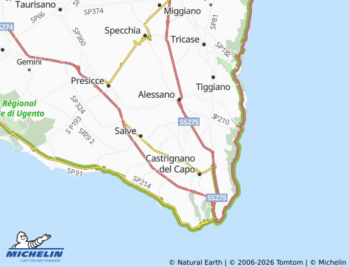 Mapa MICHELIN Barbarano del Capo - ViaMichelin