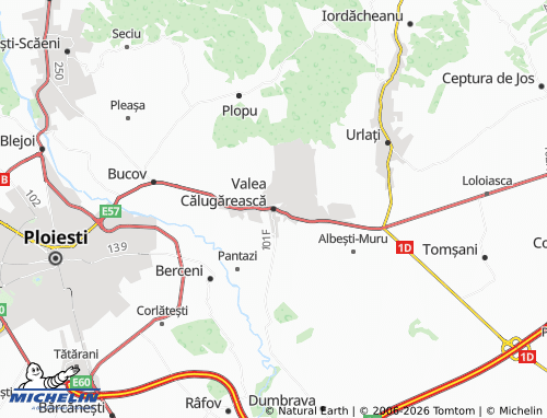 Mapa MICHELIN Valea Călugărească - ViaMichelin