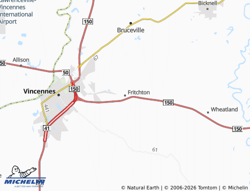 Carte MICHELIN Fritchton - ViaMichelin